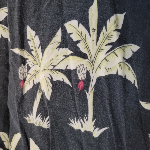 Bermuda cruz men's tropical Hawaiian hula girl Palm tree button front sh… - Picture 4 of 8